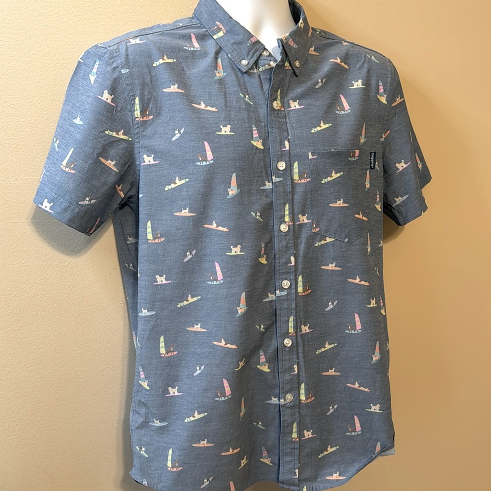 Chubbies Short Sleeve Button Down Size Small - image 5